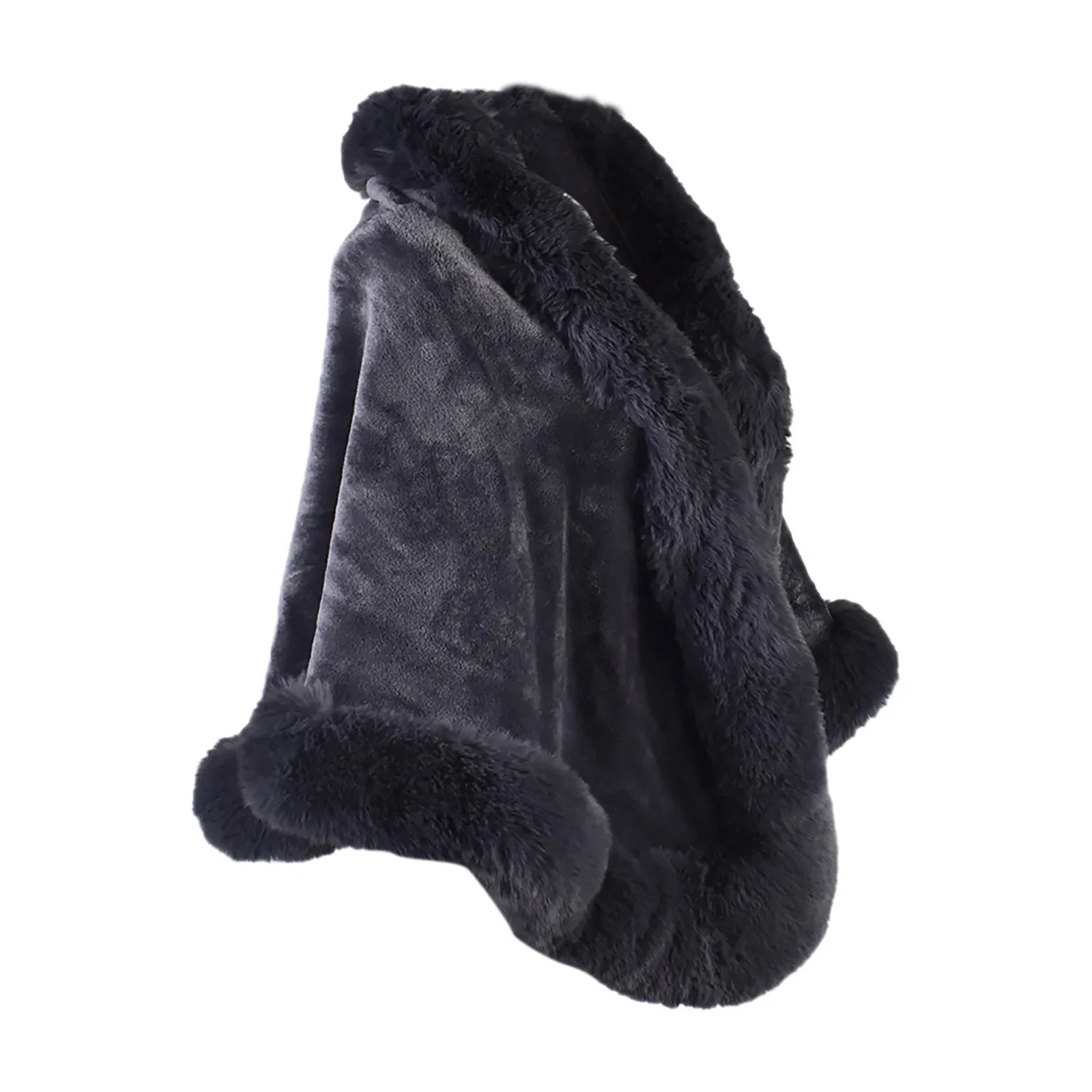 Arden Faux-Fur Winter Shawl