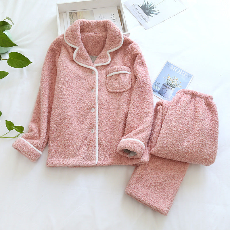 Fleece Winter Pajamas Set for Men & Women