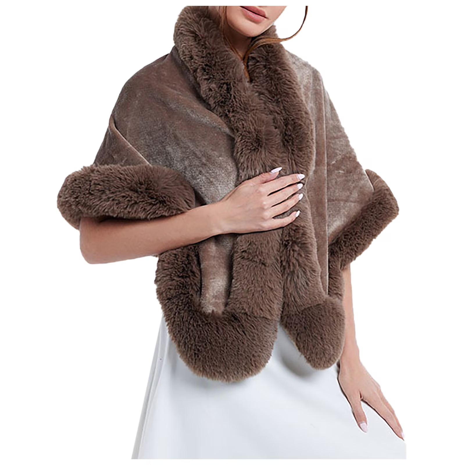 Arden Faux-Fur Winter Shawl