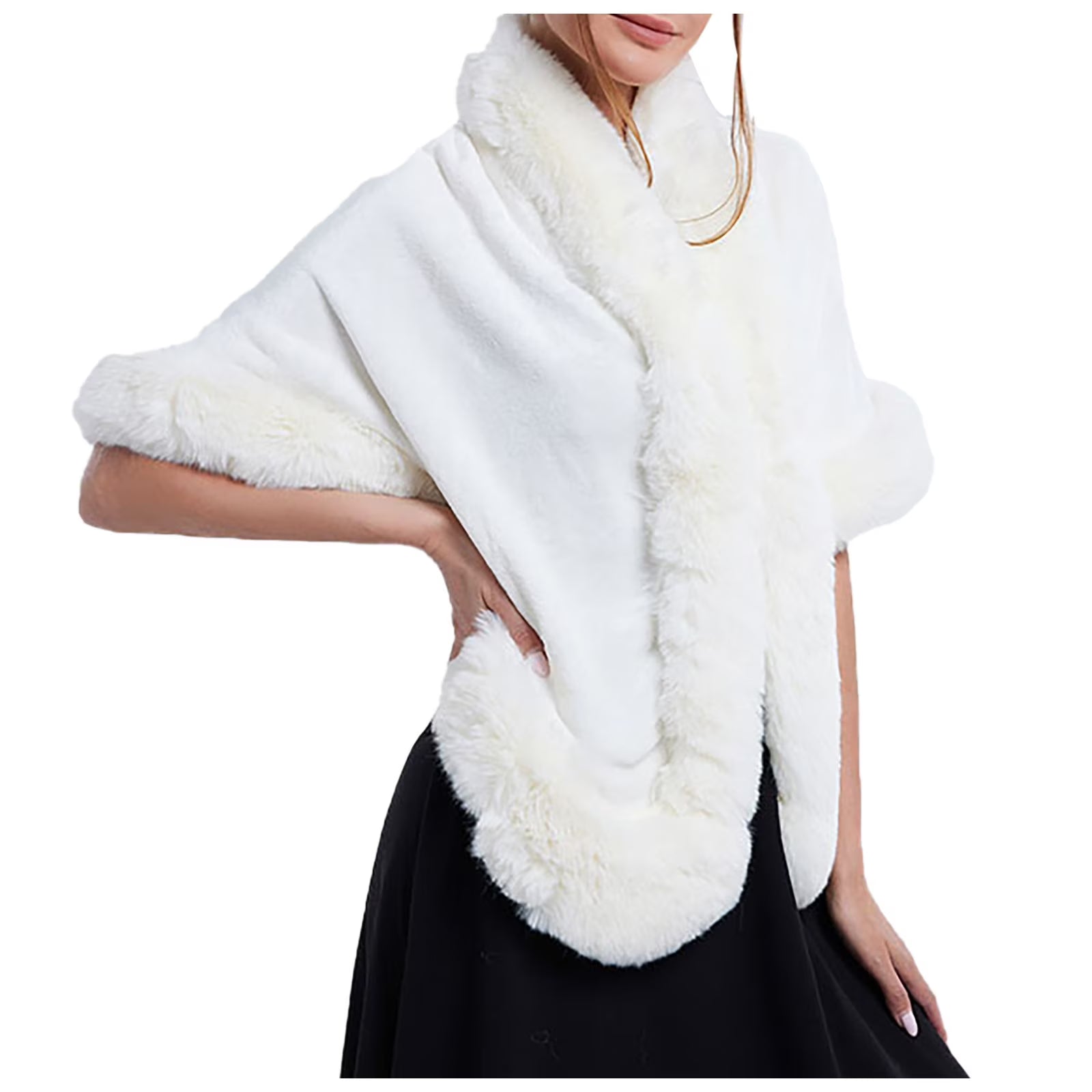 Arden Faux-Fur Winter Shawl