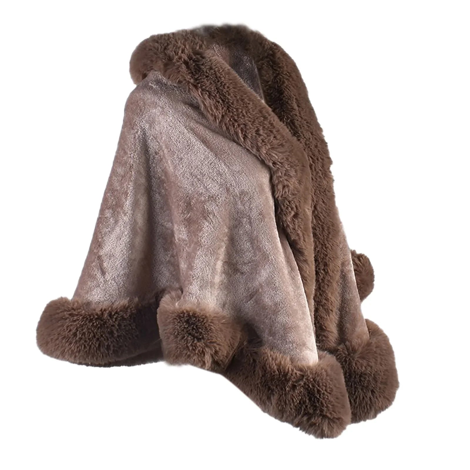 Arden Faux-Fur Winter Shawl